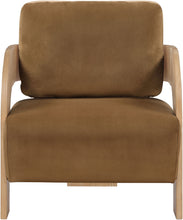 Load image into Gallery viewer, Cedra - Velvet Performance Fabric Upholstered Accent Chair - Natural Frame
