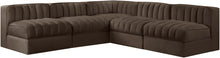Load image into Gallery viewer, Rummi - Armless Velvet Performance Fabric Upholstered 5 Piece Modular Sectional
