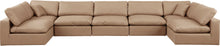 Load image into Gallery viewer, Comfy - 7 Piece Faux Leather Modular Armless Sectional - Tan
