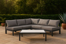 Load image into Gallery viewer, Nizuc - Outdoor Patio 5 Piece Modular Sectional With Gray Frame
