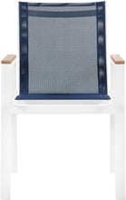 Load image into Gallery viewer, Nizuc - Outdoor Patio Dining Arm Chair With White Frame And Natural Arms (Set of 2)
