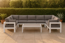 Load image into Gallery viewer, Nizuc - Outdoor Patio 9 Piece Modular Sectional With White Frame
