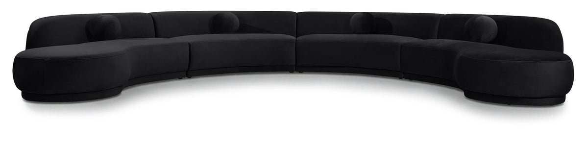 Avra - 189" Velvet Performance Fabric Upholstered Sectional