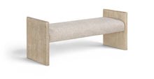 Load image into Gallery viewer, Hickory - Fabric Upholstered Bench - Natural Frame
