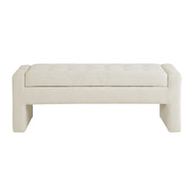 Load image into Gallery viewer, Elegant Soft Close Storage Bench Polyester Upholstery - Cream
