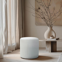 Load image into Gallery viewer, Roy - Round Microsuede Ottoman / Stool
