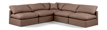 Load image into Gallery viewer, Indulge - Faux Leather 5 Piece Modular Corner Armless Sectional
