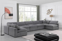 Load image into Gallery viewer, Comfy - 7 Piece Velvet Modular Armless Sectional
