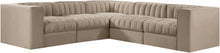 Load image into Gallery viewer, Rummi - Symmetrical Velvet Performance Fabric Upholstered 5 Piece Modular Sectional
