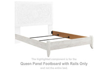 Load image into Gallery viewer, Paxberry - Queen Panel Footboard w/Rails - Whitewash
