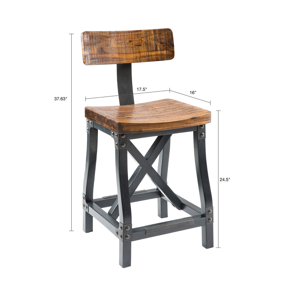Counter Stool With Back - Amber - Ego Home Furniture