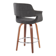 Load image into Gallery viewer, Vintage Flair - Mid-Century Modern Fixed Height Counter Stool With Swivel With Round Footrest (Set of 2)
