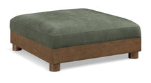 Load image into Gallery viewer, Turin - Chenille Fabric Upholstered Modular Ottoman - Walnut Base
