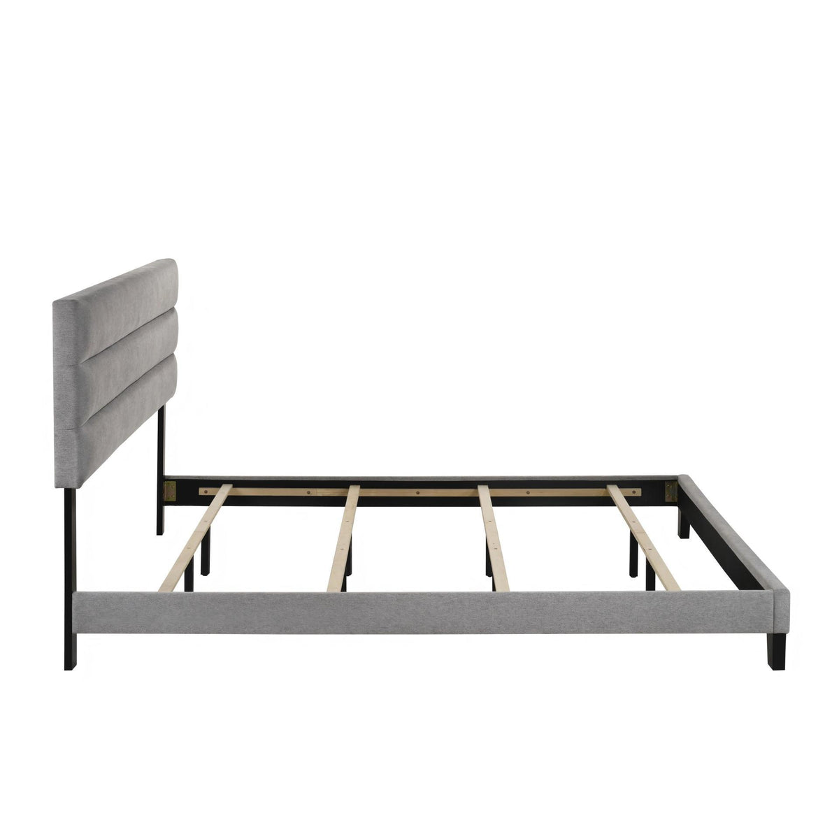 Asher - 6/0 Western King Headboard, Footboard, And Slats - Smoke - Ego Home Furniture