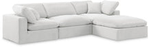 Load image into Gallery viewer, Comfy - 4 Piece Velvet Modular Sectional With Chaise - White
