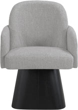 Load image into Gallery viewer, Marlowe - Linen Textured Fabric Upholstered Swivel Dining Arm Chair - Stained Black
