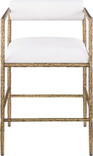 Load image into Gallery viewer, Axis - Linen Textured Cream Fabric Upholstered Counter Stool (Set of 2)

