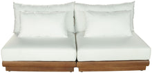Load image into Gallery viewer, Mirella - 2 Piece Water Resistant Fabric 74" Upholstered Outdoor Patio Modular Armless Loveseat
