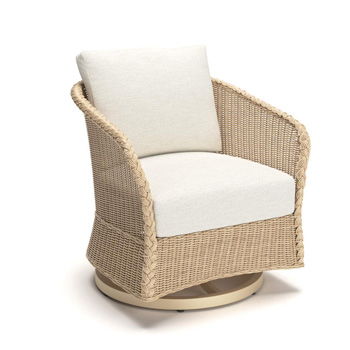 Stewarts Point - Swivel Glider Chair With Cushion - Beige - Ego Home Furniture