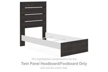 Load image into Gallery viewer, Hollivern - Twin Panel Headboard/Footboard - Dark Gray
