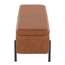 Load image into Gallery viewer, Daniella - Contemporary Storage Bench - Black / Camel
