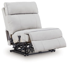 Load image into Gallery viewer, Social Pointe - Power Armless Recliner With Adjustable Headrest - Pearl / Ash

