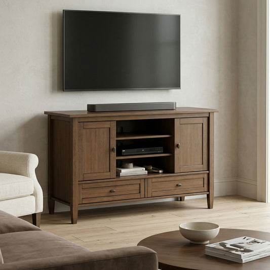Warm Shaker - TV Media Stand Handcrafted - Ego Home Furniture