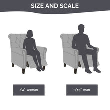 Load image into Gallery viewer, Aidan - Push Back Recliner Chair With Tufted Back And Nailhead Trim - Cream
