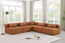 Load image into Gallery viewer, Cube - 5 Piece Modular Corner Armless Sectional - Cognac
