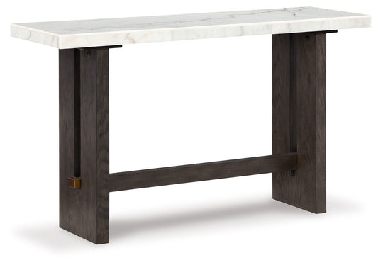 Burkhaus - Sofa Table - White / Dark Brown