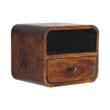Load image into Gallery viewer, Curved Upper Slot Floating Nightstand
