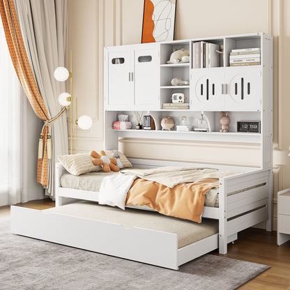 Daybed & All-In-One Cabinet And Shelf