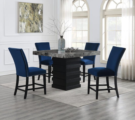 D136 - Dining Room Set With 4 Faux Leather Chairs
