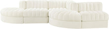 Load image into Gallery viewer, Rummi - Rounded Velvet Performance Fabric Upholstered 5 Piece Modular Sectional
