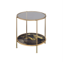 Load image into Gallery viewer, Fiorella - Marble Print Glass Table
