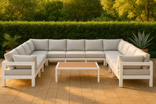 Load image into Gallery viewer, Nizuc - Outdoor Patio 11 Piece Modular Sectional With White Frame
