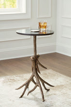 Load image into Gallery viewer, Lemkins - Accent Table - Black / Antique Gold Finish
