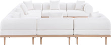 Load image into Gallery viewer, Laguna - 8 Piece Resilient Water Resistant Fabric 142" Upholstered Outdoor Patio Modular Sectional
