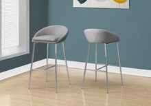 Load image into Gallery viewer, Bar Stool, Bar Height, Contemporary &amp; Modern (Set of 2) - Gray
