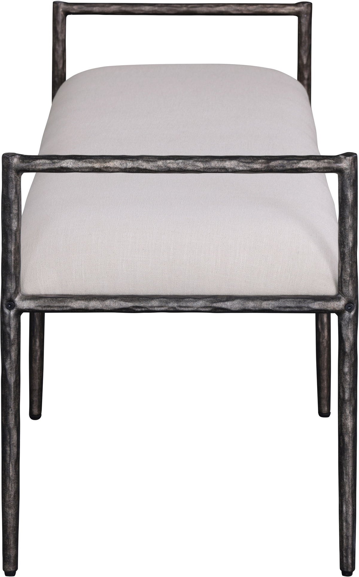 Axis - Linen Textured Beige Fabric Upholstered Bench - Ego Home Furniture