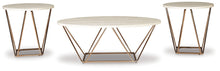 Load image into Gallery viewer, Tarica - Occasional Table Set (Set of 3) - White / Metallic
