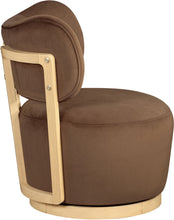 Load image into Gallery viewer, Elara - Velvet Upholstered Swivel Accent Chair - Stained Natural
