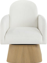 Load image into Gallery viewer, Marlowe - Linen Textured Fabric Upholstered Swivel Accent Chair - Stained Natural
