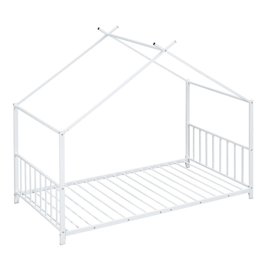 Metal House Platform Bed With Modern Design And Durable Frame