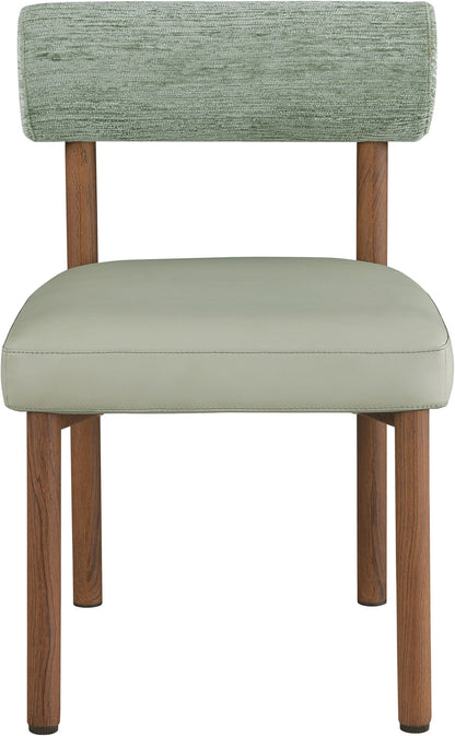 Paramo - Chenille Fabric and Vegan Leather Upholstered Dining Chair