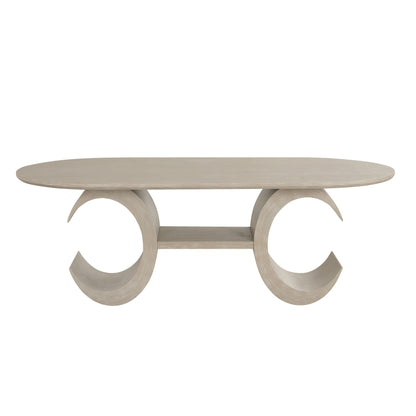 Gwendolyn - Oval Dining Table Top - Cerused Taupe
