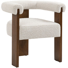 Load image into Gallery viewer, Barrel - Dining Chair - Dark Brown / Cream
