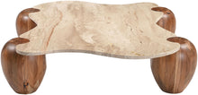 Load image into Gallery viewer, Liona - Marble And Acacia Wood Coffee Table

