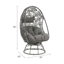 Load image into Gallery viewer, Hikre - Patio Lounge Chair &amp; Side Table - Black / Charcoal
