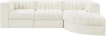 Load image into Gallery viewer, Rummi - Velvet Performance Fabric Upholstered 4 Piece Modular Sectional, With Reverse Corner Chair
